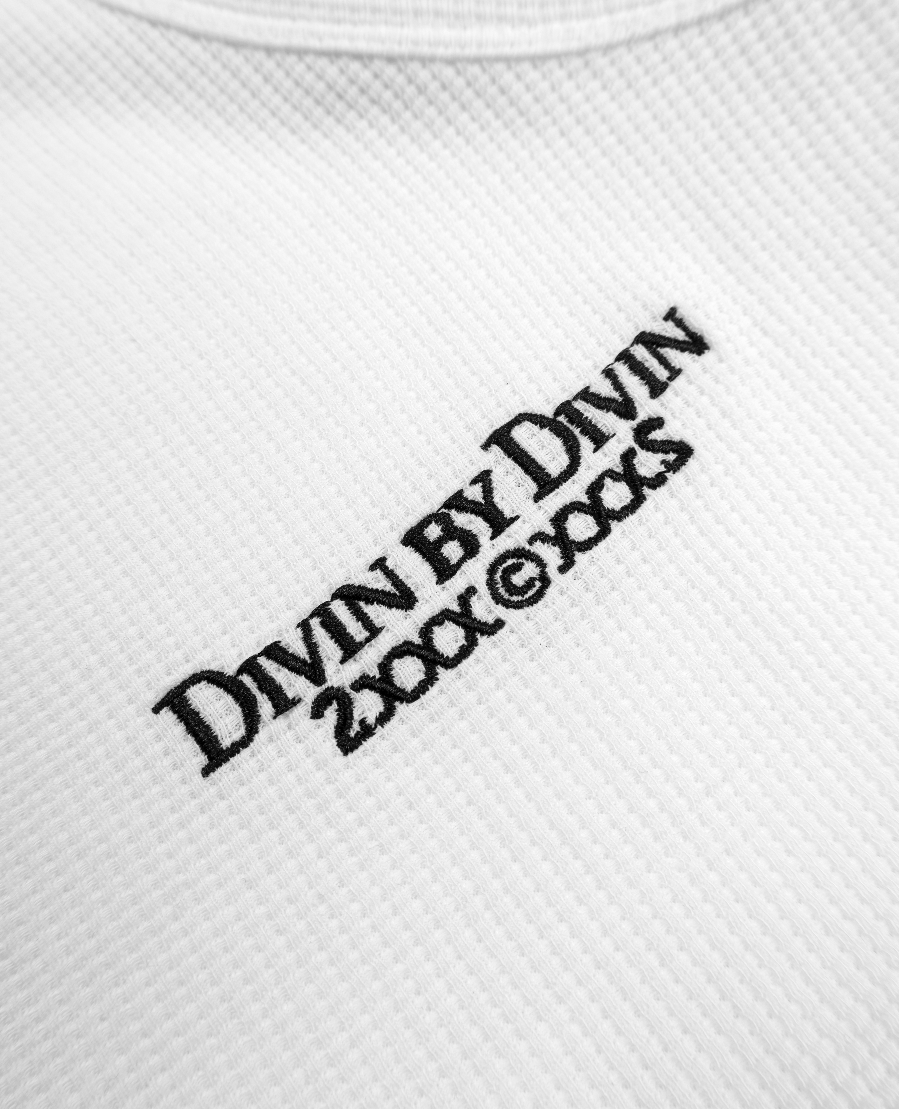 WHITE WAFFLE TANK TOP